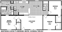 Sectional Mobile Home Floor Plan 6645