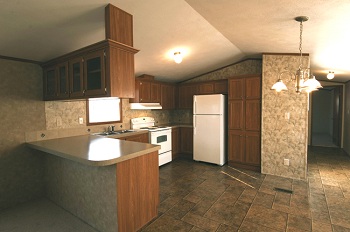 single wide mobile home floor plan 725CT Kitchen