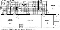 Spring View Select #6631CT Sectional Mobile Home Floor Plan 6631