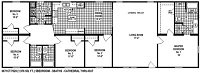 Spring View Select 6671CT Sectional Mobile Home Floor Plan 6671