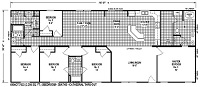 Spring View Select #6806CT Sectional Mobile Home Floor Plan 6806