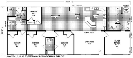 Sectional Mobile Home Floor Plan The 6806 Spring View Select