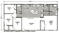 Spring View Select 6847CT Sectional Mobile Home Floor Plan 6847
