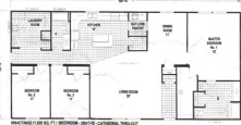 Spring View Select 6884CT Sectional Mobile Home Floor Plan 6884